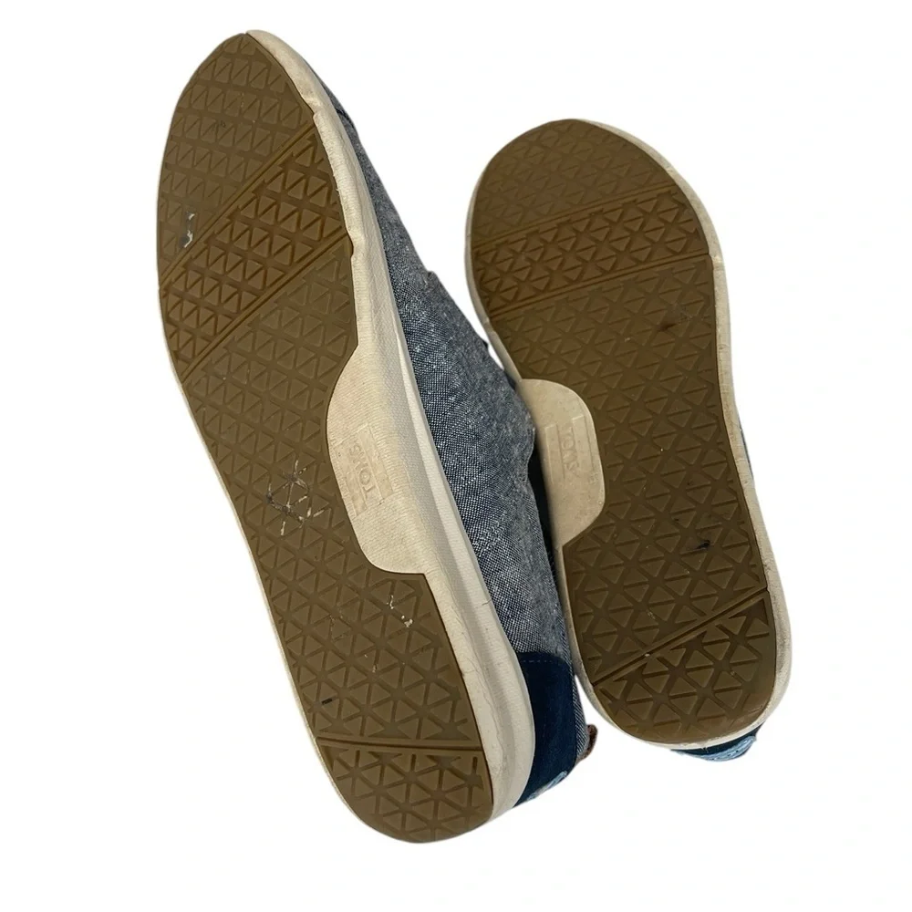 B4 Women’s TOMS Chambray Preppy Flats Shoes 9.5